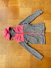 Puma Girls M 10/12 Zip-up Jacket, Pink and Gray, Windbreaker with Nylon
