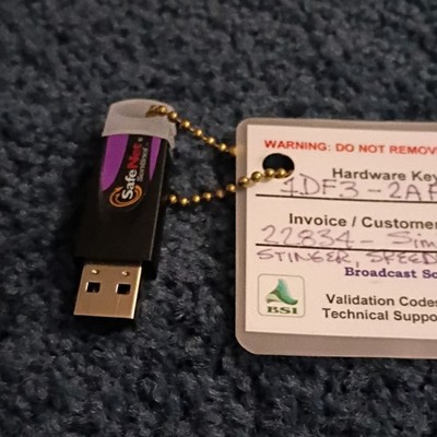 SafeNet Sentinel USB Dongle Hardware Key for Broadcast Software International
