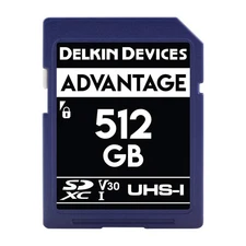 Delkin Devices 512GB Advantage SDXC Memory Card UHS-I (U3/V30) - High Speed S...