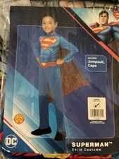 Rubies Halloween Superman Child Costume Large Size 10-12 Jumpsuit and Cape