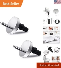 Stainless Steel Quick Release Toilet Seat Hinge Fixings - 2 Pieces with Washers