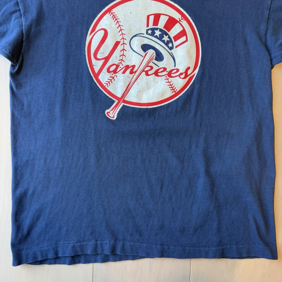 Vintage New York Yankees Shirt Large Navy 80s Champion Made in USA MLB Baseball - Image 4 of 4