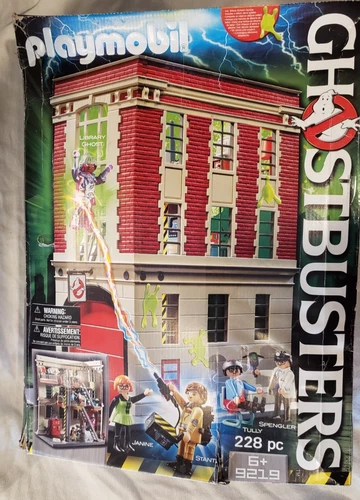 Playmobil Ghostbusters Firehouse 2017 / Ecto-1/ Staypuft Playset BONUS VTG Cop