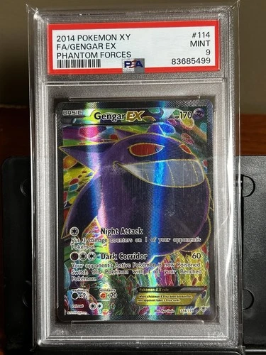 Pokémon TCG Gengar EX Phantom Forces 2014 114/119 LP Full Art PSA 9