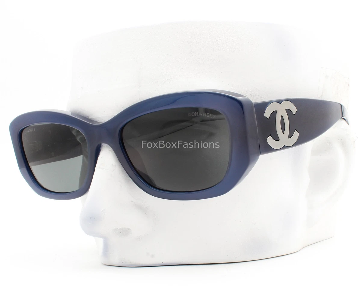 CHANEL Blue Gray Sunglasses for Women for sale | eBay display picture 2