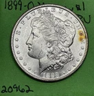 1899 O Morgan Silver Dollar BU Has Obverse Tone Spot  Better Date