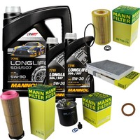 Inspektionspaket 7L Mannol Longlife 5W-30 FüR Mercedes S203 C 220 CDI W203 CL203