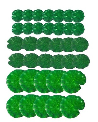 36 Set Künstliche Schwimmende Lotusblätter für Teiche Aquarien und Wasserdeko
