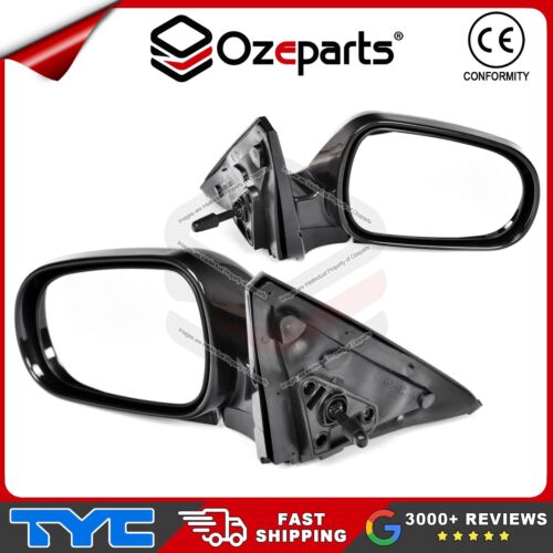 TYC Pair LH+RH Manual Door Mirror For Honda Civic EK Hatch EM Coupe 1995-2001 - Picture 2 of 4