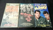 3 War Movie VHS lot Big Red One Charlie Bravo At War with the Army samuel fuller