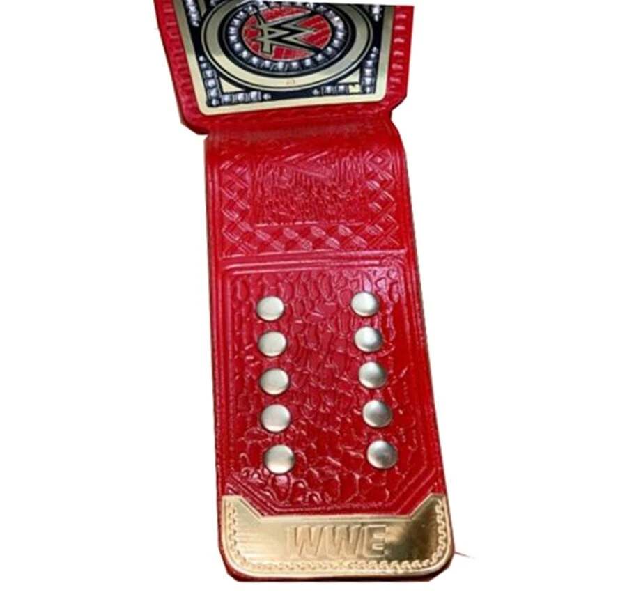 RED WORLD HEAVYWEIGHT CHAMPIONSHIP REPLICA TITLE BRASS BELT BLACK ADULT SIZE - Image 4 of 4