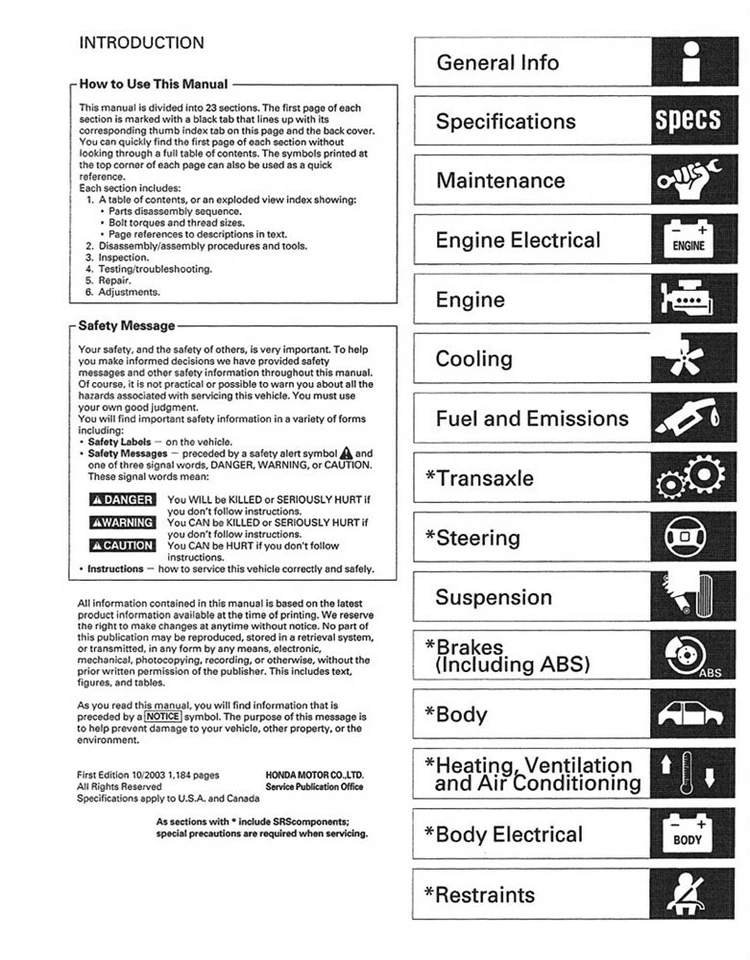 Honda S2000 2000 2001 2002 2003 2004 manual de reparación de servicio de taller Foto 2 de 4