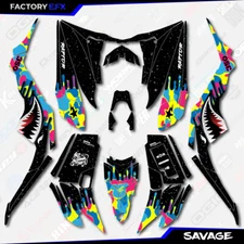 CMYK Savage Camo Racing Graphics kit fits Yamaha Raptor 350 04-13 Quad decals