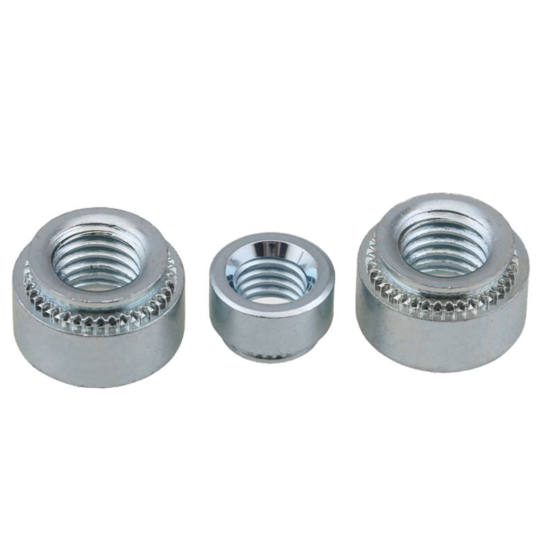 Écrous à Sertir (rivnuts) Acier Zingué Classe 4.8 - Têtes Plates Hexagonales - Tailles M2 à M6 - Neufs