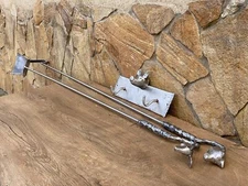 Stainless Steel Fire Poker Shovel Hook Pig Wolf Deer BBQ Fire