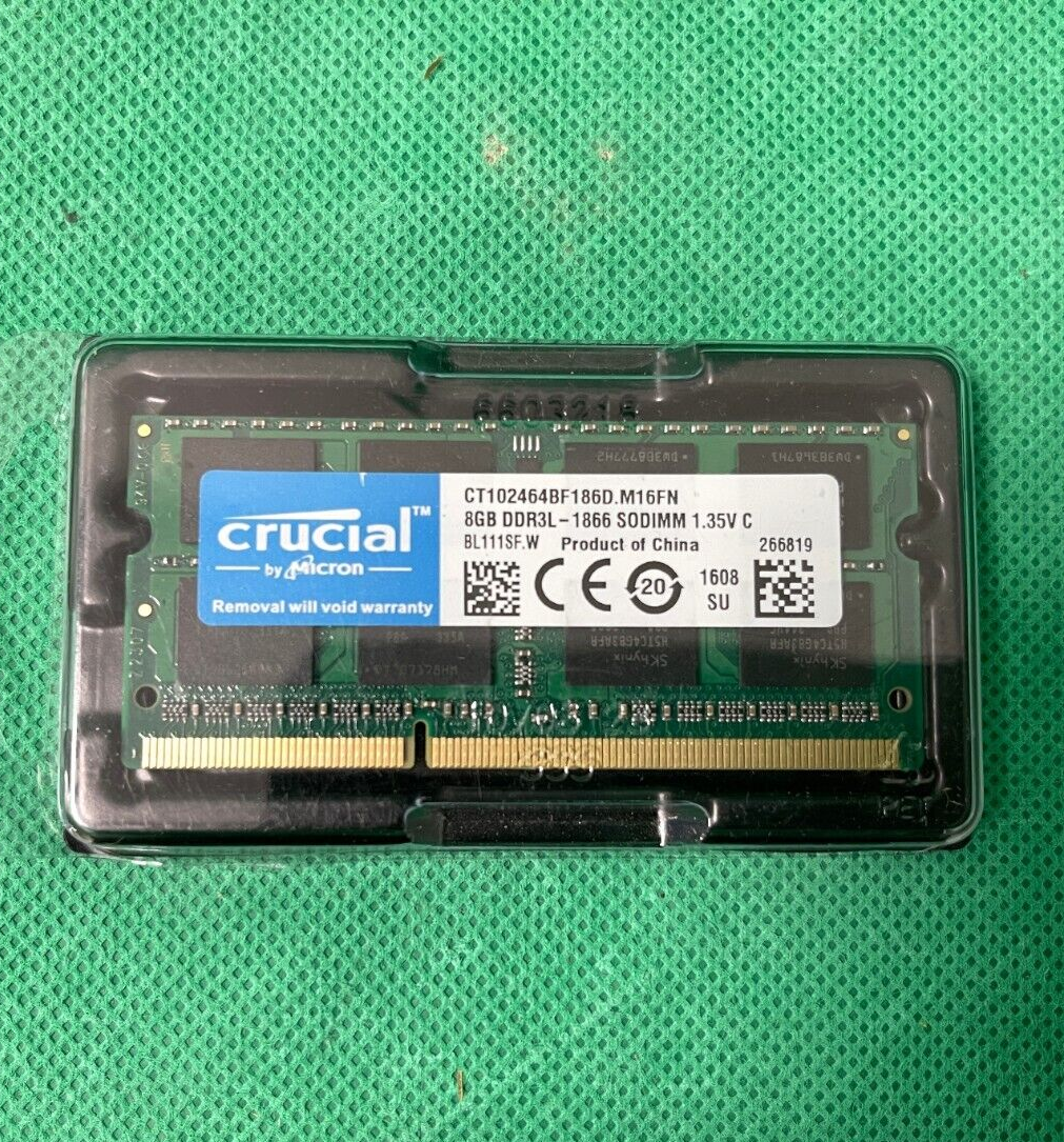 Crucial 8GB DDR3L 1866 SODIMM Memory (CT102464BF186D) *PLEASE READ