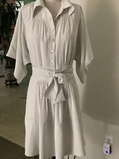 Chloe Storm Grey SILK Dress Size 6