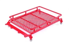 Jazrider Steel Luggage Tray Roof Rack (Red,Large) For 1/10 RC Truck Tamiya Axial