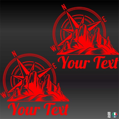 2 Sticker Adhesivos Rosa De Veinte Montaña Brújula Auto Camper Pickup Jeep 4x4 - Imagen 17 de 20