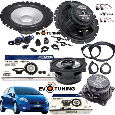 ALPINE - NO HERTZ Kit 6 Casse Altoparlanti Alpine per Fiat Grande Punto Anteriori e Posteriori