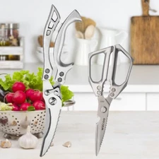 2pcs Kitchen Poultry Shears Kitchen Bone Scissor Stainless Steel Heavy Duty Meat