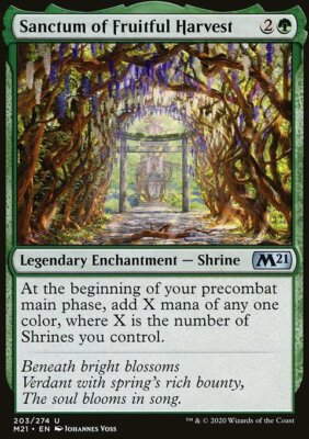 Magic the Gathering MTG Sanctum of Fruitful Harvest (203) Core Set 2021   NM