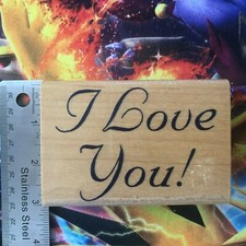 I LOVE YOU INKADINKADO HANDMADE WOOD STAMP
