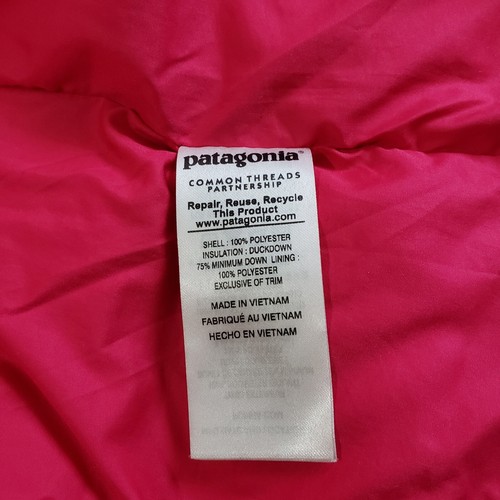 Patagonia Down For Fun Jacket Girls M 10 Puffer Down Zip Up Teal NO HOOD - Picture 11 of 12