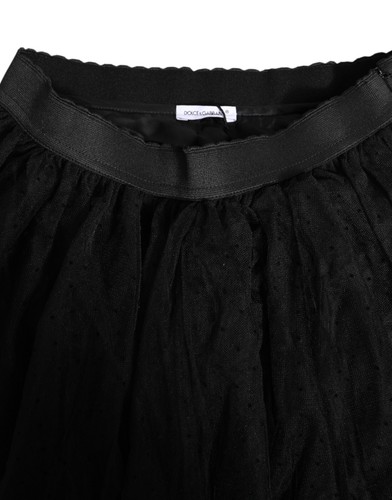 DOLCE & GABBANA Kids Skirt Black Nylon Lace A-line Knee Lenght s. Tag 8 600usd - Picture 3 of 6