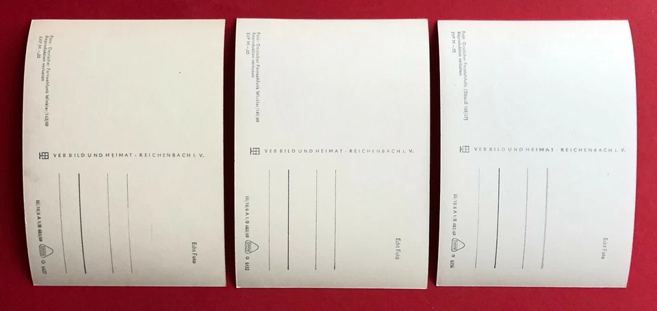 3 x DDR Schauspieler Foto AK Dt. Fernsehfunk 1969 Renate Hubig, Ols ( 87242 - Bild 2 von 2