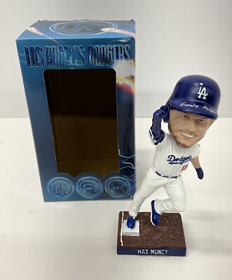 MAX MUNCY 2020 WS CHAMP SIGNED DODGERS 2023 SGA BOBBLEHEAD PSA