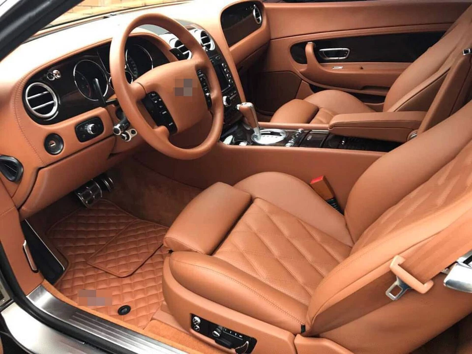 Alfombrillas de cuero terracota totalmente a medida para Bentley Continental GT 2003-2010 Foto 2 de 4