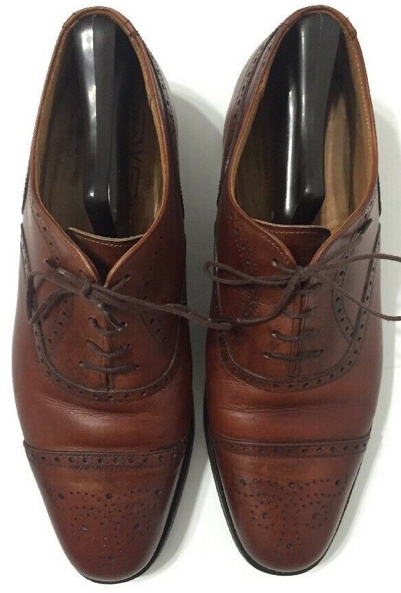 Bowen Oxford Dress Shoes Made In England Cap Toe Brown  display picture 3