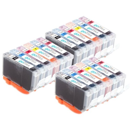 Lot De 18 Cartouches D'encre Compatibles HP 363 - Noir/Cyan/Magenta/Jaune/Clairs - Go Inks