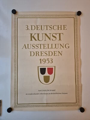Plakat 3. Deutsche Kunstausstellung Dresden 1953 Albert Kapr Original DDR - Bild 1 von 4