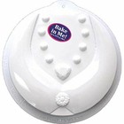 CK Products 49-9115 Plastic Wedding Dress Cake Pan, White