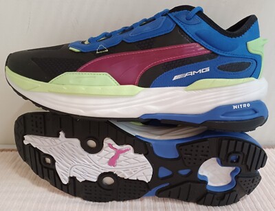 Puma Extent Nitro Mercedes AMG Petronas Shoes Mens 10.5 RARE Blue Black Neon NEW