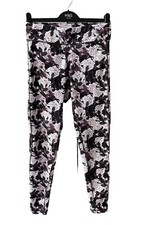 Active Gym Running Yoga Womens Leggings ~ Size S ~ Pink Purple White F&F ~ VGC