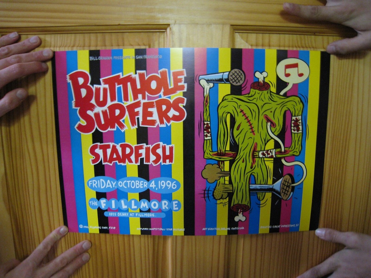Butthole Surfers 90s ポスター 激レア Original Butthole Surfers Poster Flyer Hole Truth Nothing
