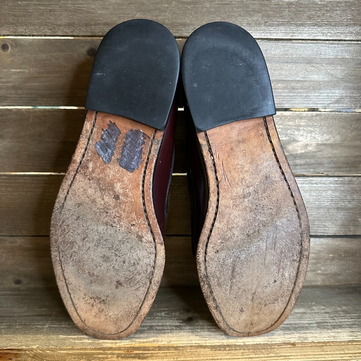 Mens‎ LL Bean Mahogany Brown Leather Tassel Fringe Penny Loafers Size 9 D Men main image 3