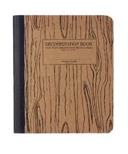 Decomposition Michael Roger Notebook, Wood Grain 7.5 x 9.75 in 80 Sheets, Best!