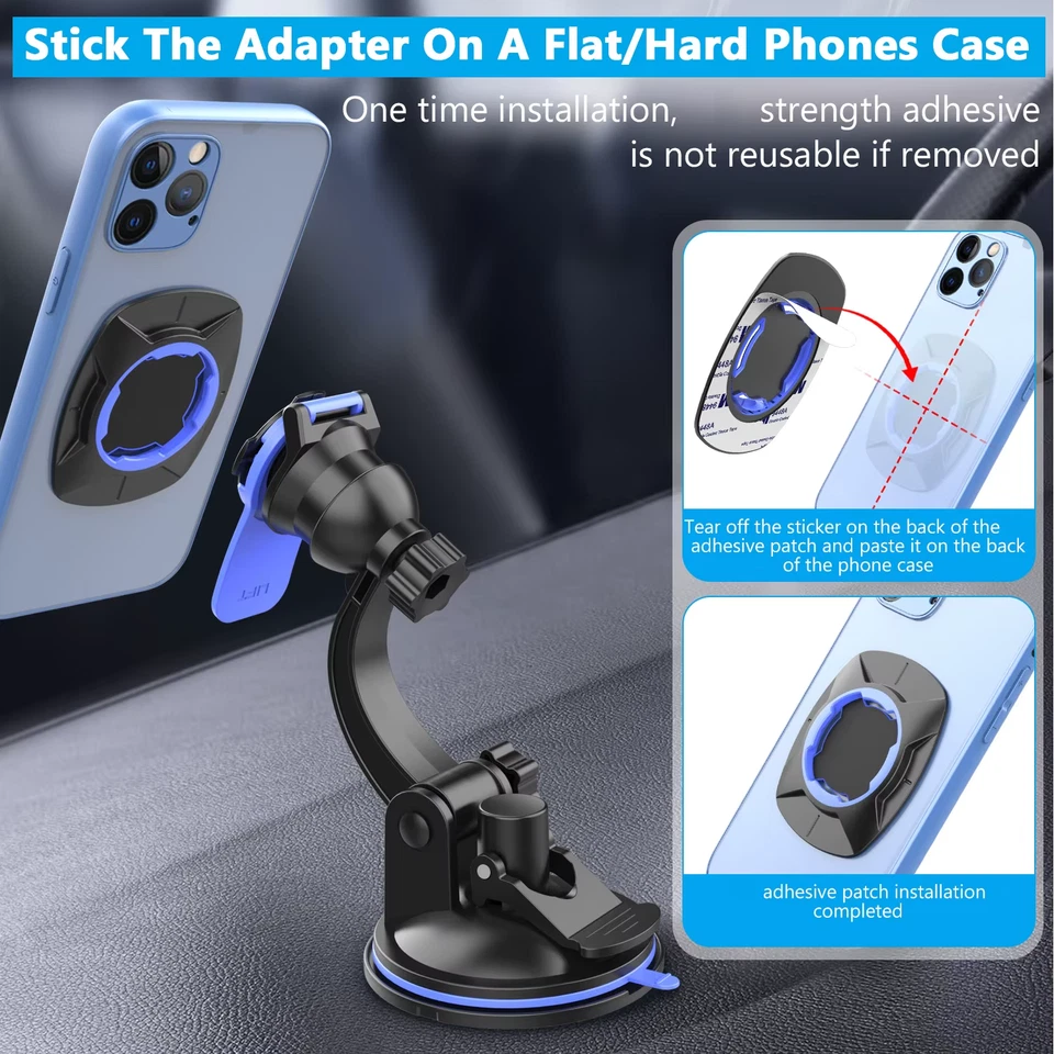 QUAD LOCK COMPATIBLE WINDSCREEN DASH CAR SUCTION CUP PHONE MOUNT KIT HOLDER - Image 4 of 4