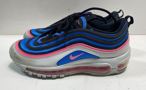 Nike Air Max 97 Blue Pink Grey Running Shoes Size 7Y Boys Youth