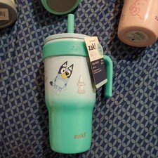 Zak 18oz bluey Tumbler, Stainless Steel Vacuum Insulated with Silicone Straw