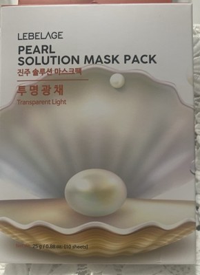 Lebelage Pearl Solution Mask Pack Mask Sheet Hydrating Nourishing 10 Sheets