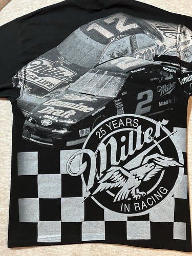Vintage Mens L Miller Rusty Wallace Nascar AOP We Race For Beer 25 Yrs Chase - Bild 7 von 9