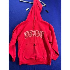 Gorpcore Mens Adidas Wisconsin Badgers Hoodie Small Red