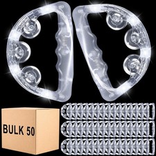 50 Pack LED Light up Tambourines with Flashing Lights Tambourine White