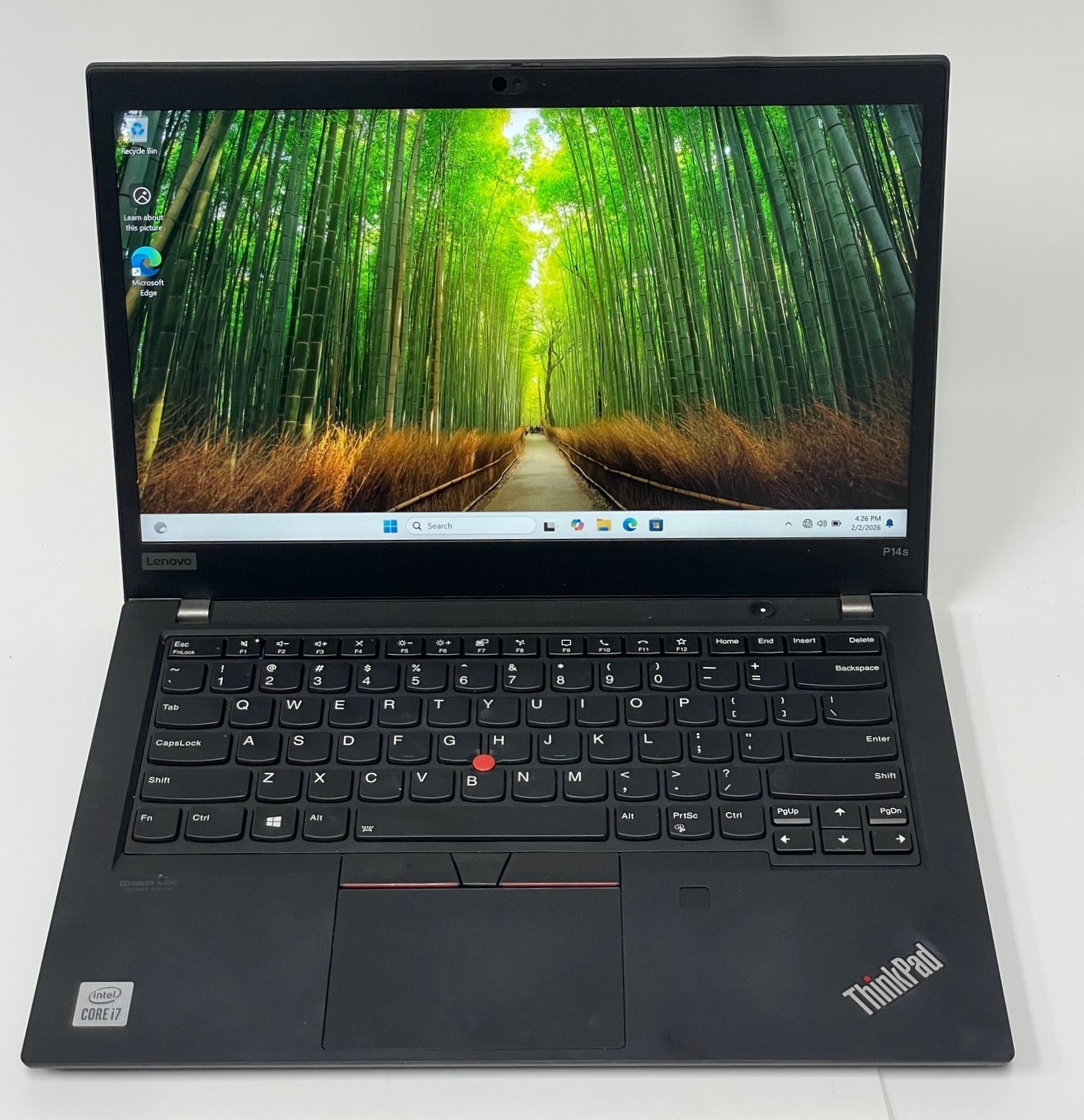 Lenovo ThinkPad P14s, 14-Inch Laptop, with Intel Core i7 10th Gen., Windows 11 Pro