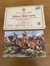 Set Of Six Tucks Military Post Cards, 1st Kings Dragoon Guards, Waterloo Etc